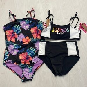 Girls Bathing Suit Bundle Large (. 12/14) swimsuit justice